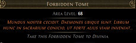 forbidden tome poe